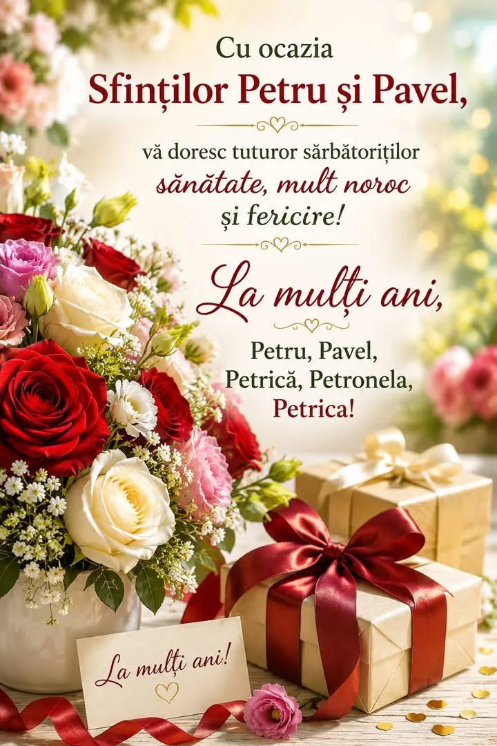 La multi ani de Sfiintii Petru si Pavel!🌹