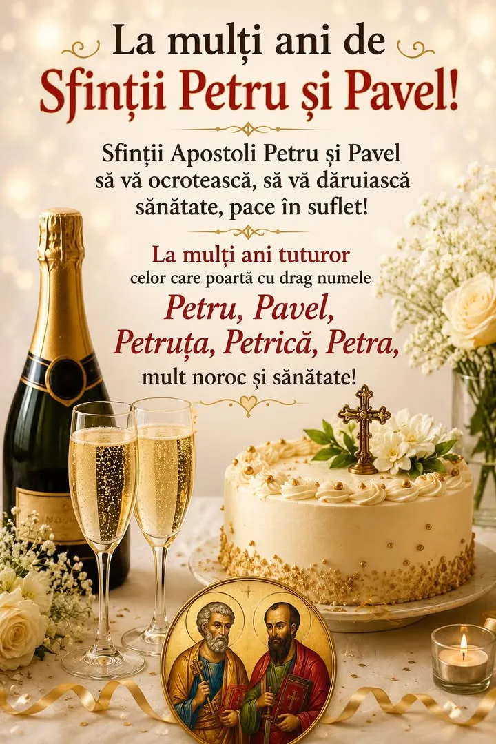 La multi ani de Sfintii Petru si Pavel!🌹