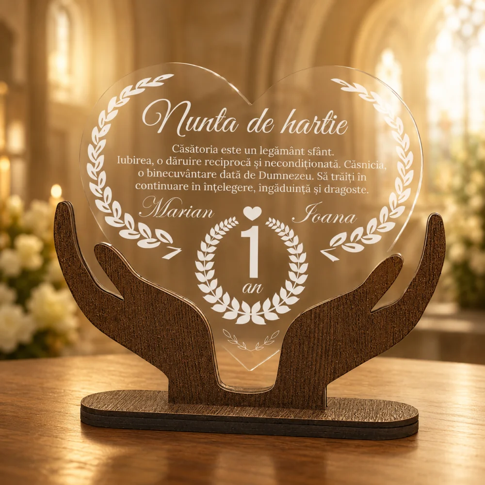 Cadou aniversare – Nunta de hartie 1 an casatorie