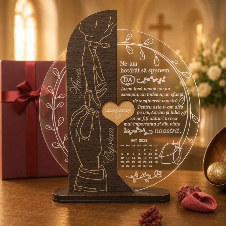 Cadou personalizat Trofeu  – Am spus Da! Mainile mele!