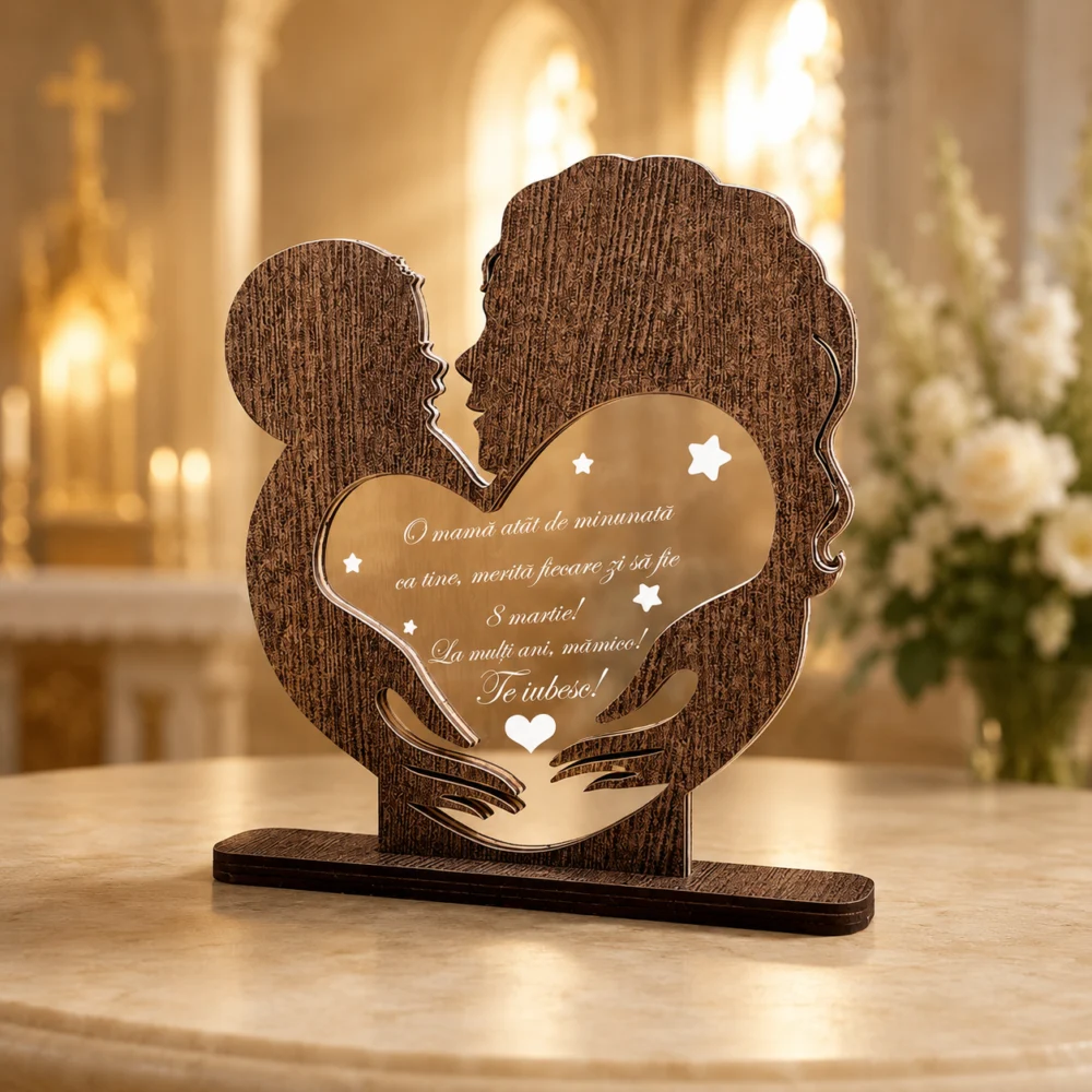 Cadou personalizat Trofeu – Imbratisare mama