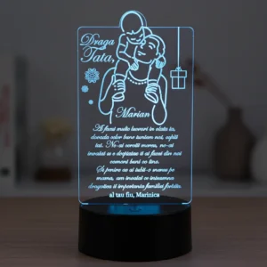 Cadou personalizat Trofeu LED – Eroul meu tata