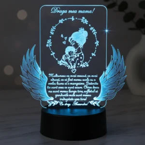 Cadou personalizat Trofeu LED – Pentru mama Model 1