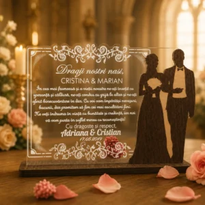 Cadou personalizat Trofeu – Nașilor, vă mulțumim!