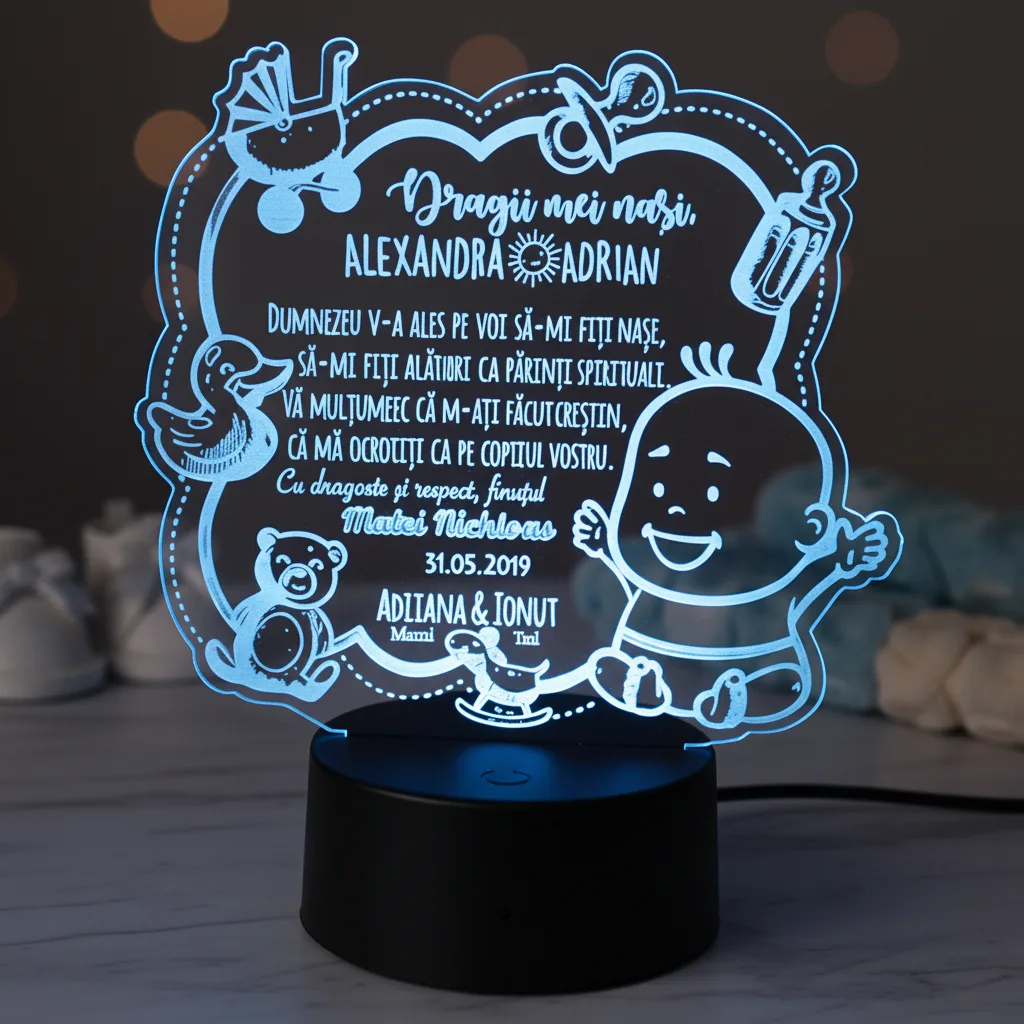 Lampa LED – cadou de multumire pentru nasi de botez