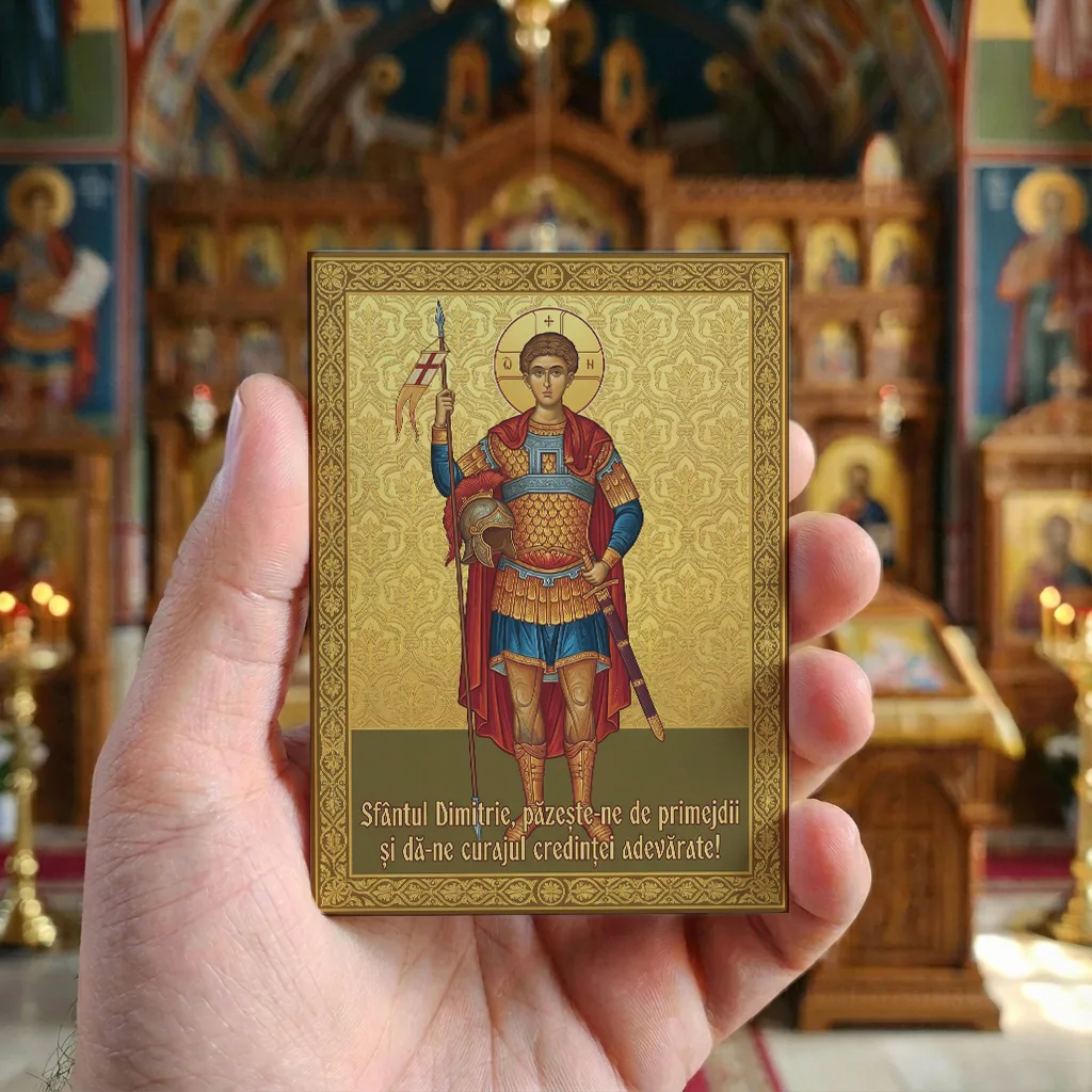 Magnet din lemn – Sfântul Dumitru
