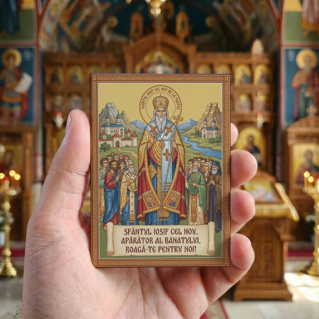 Magnet din lemn – Sfântul Iosif cel Nou de la Partoș