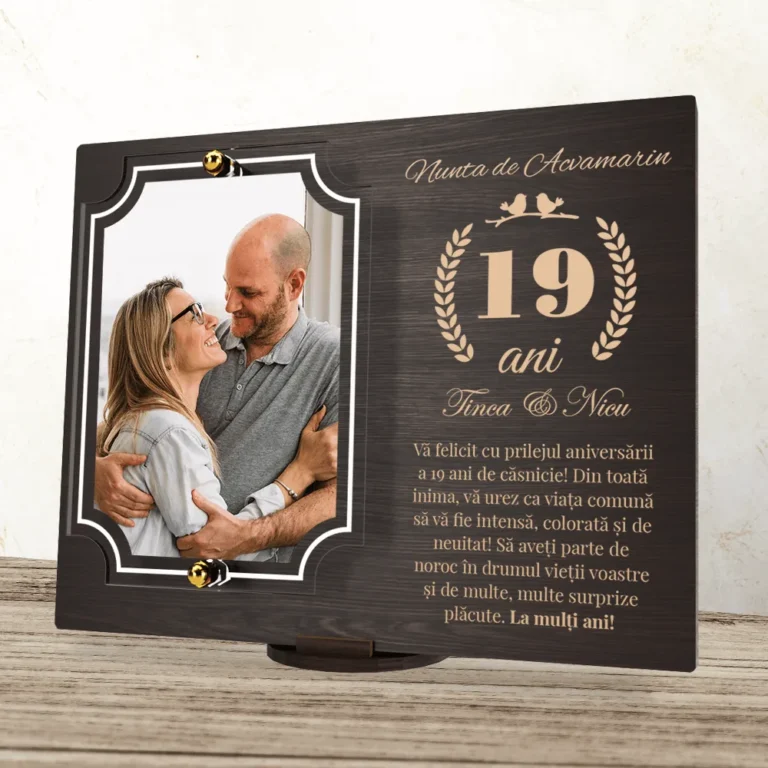 placheta-personalizata-19-ani-casatorie-nunta-de-acvamarin main