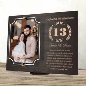 Placheta personalizata aniversare 13 ani – Nunta de dantela