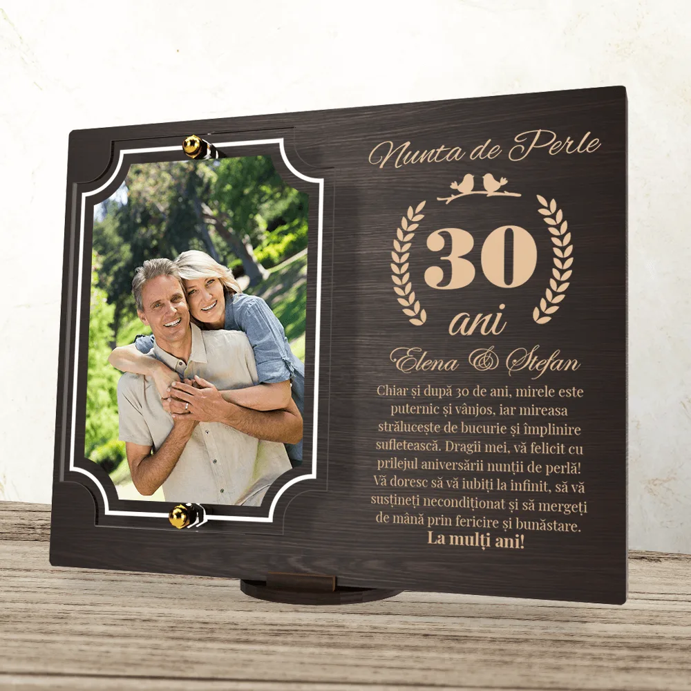 Placheta personalizata aniversare 30 ani – Nunta de perle