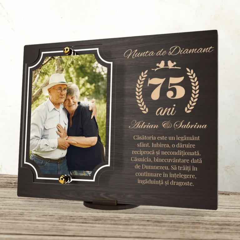 placheta-personalizata-aniversare-75-ani-nunta-de-diamant main