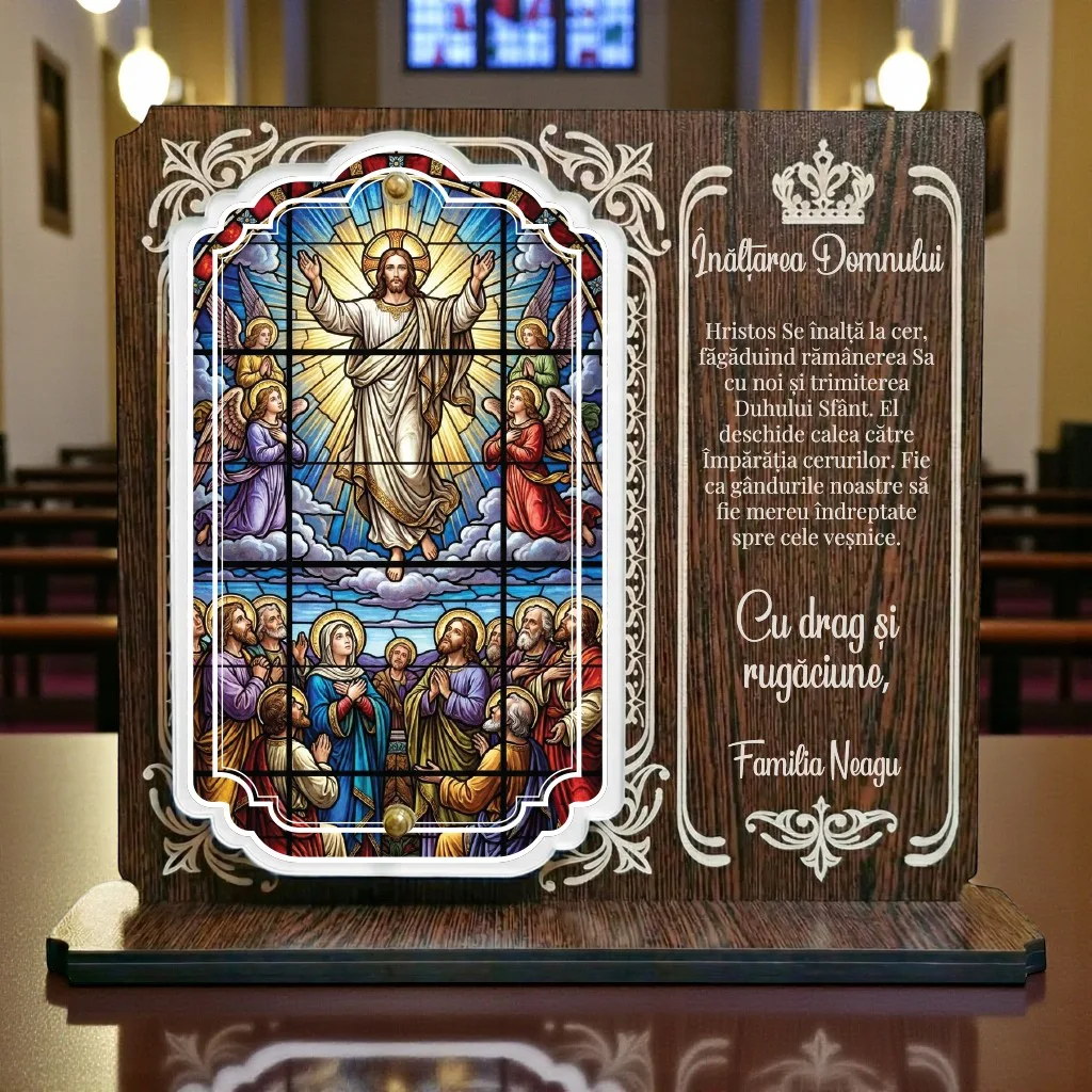 Trofeu Crestin Personalizat – Inaltarea Domnului | Cadou Crestin Special