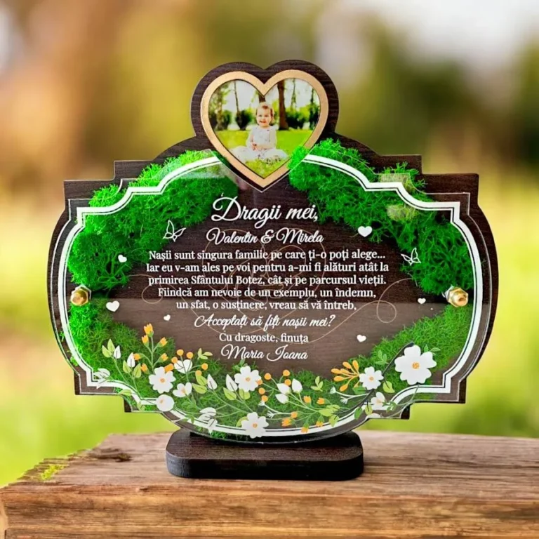Trofeu personalizat Acceptati sa fiti nasii mei pentru botez
