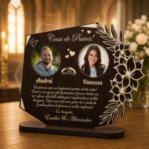 Cadou casa de piatra personalizat cu fotografie