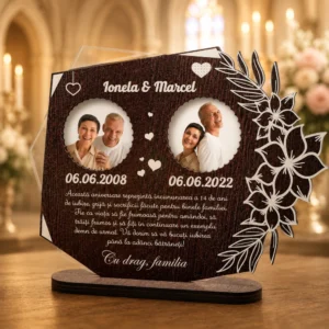 Trofeu Personalizat – Cadou cu poze pentru aniversarea casatoriei