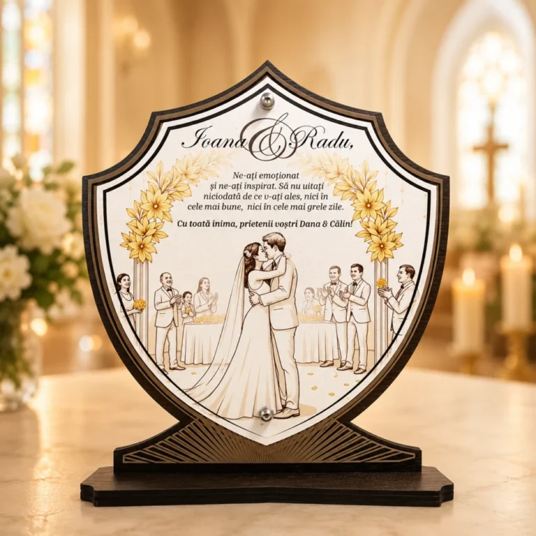 Trofeu personalizat – Cadou de nunta