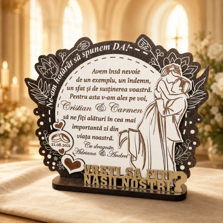 Trofeu Personalizat- Cadou pentru cererea nasilor