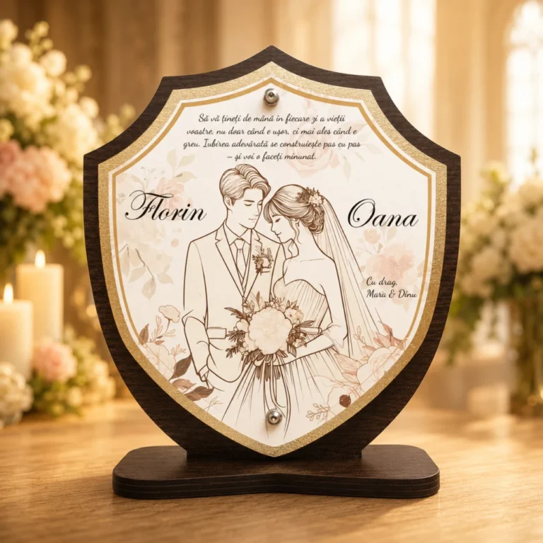 Trofeu personalizat de nunta – Special pentru miri