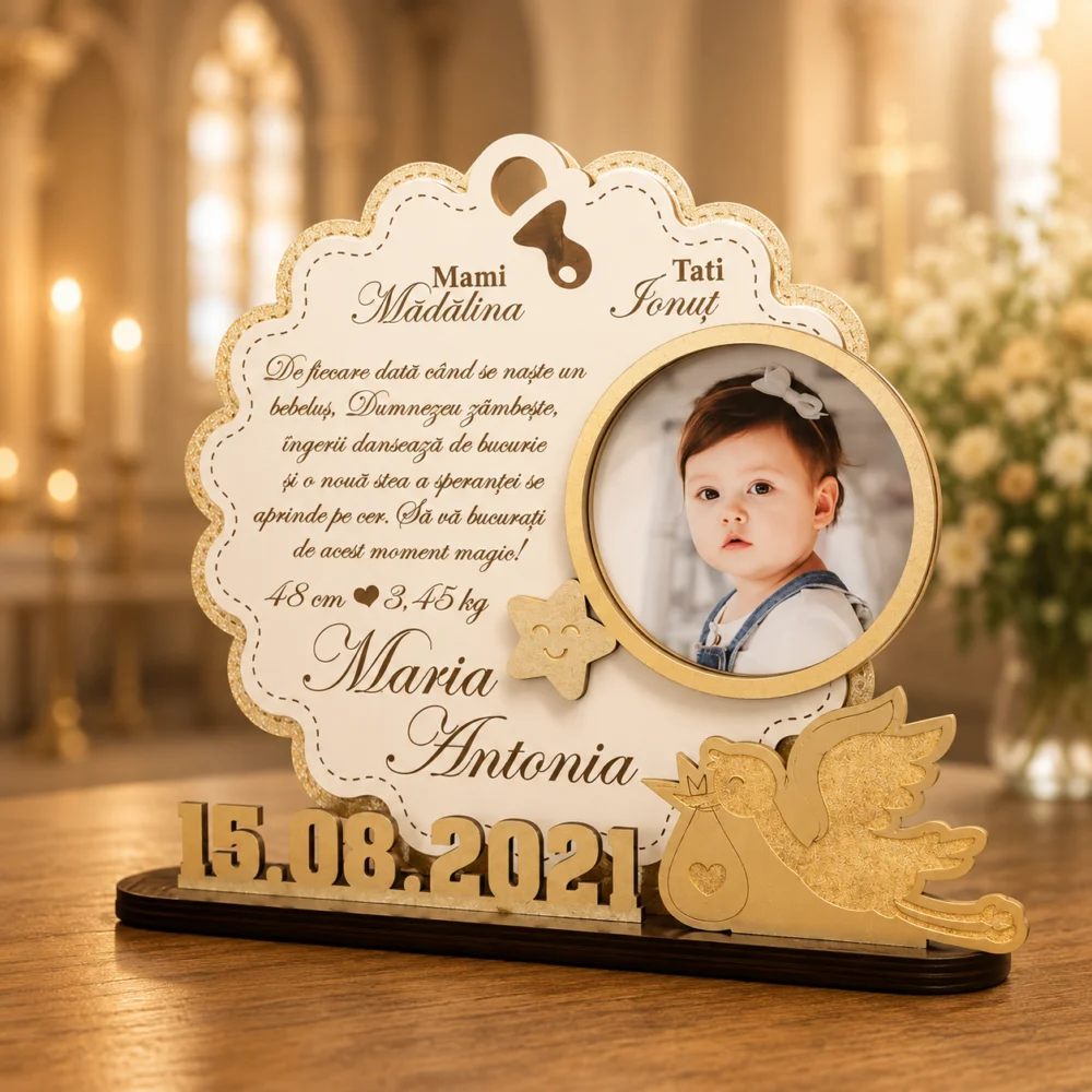 Trofeu personalizat  – Felicitari nou nascut