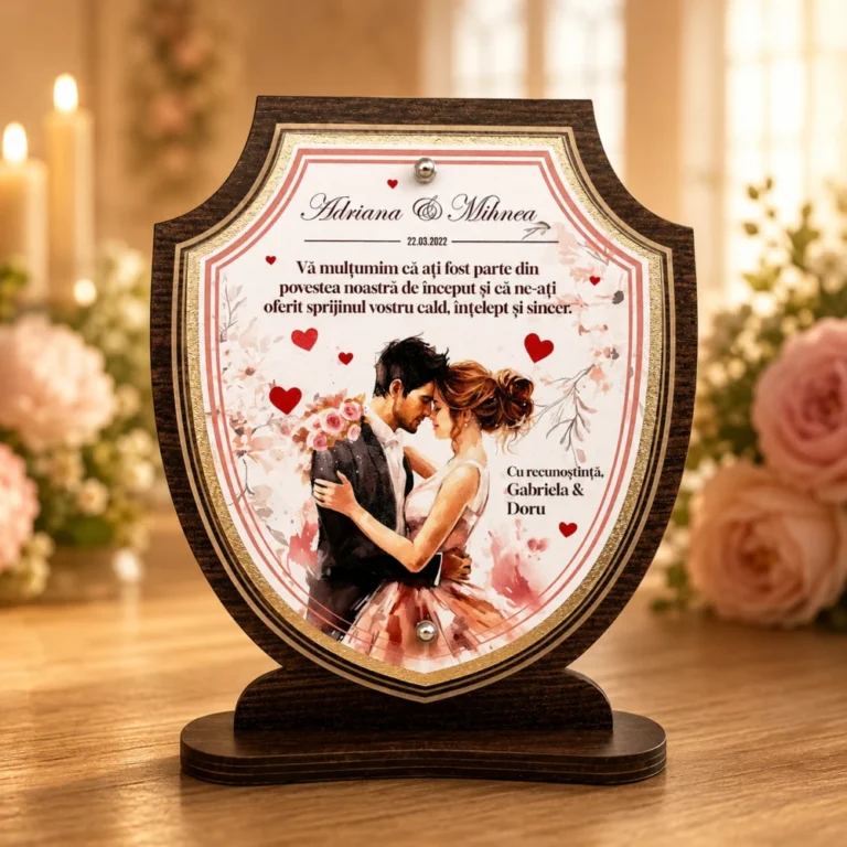 Trofeu personalizat pentru nasii de cununie – inceputul calatoriei
