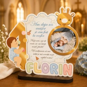 Trofeu personalizat printat – Multumire taiere mot (baietel)