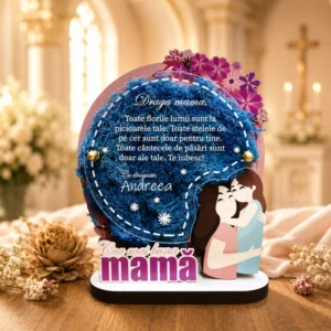Trofeu Printat Personalizat Cu Licheni – Cea mai buna mama!